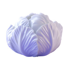 Serene Porcelain Cabbage Sculpture: A Study in Light and Form