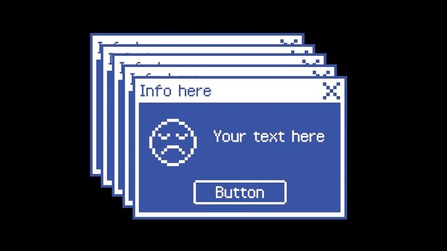 Old School Retro Computer Pop Up Error Window