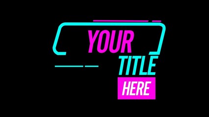 RGB Glitch Neon Flashy Title Intro