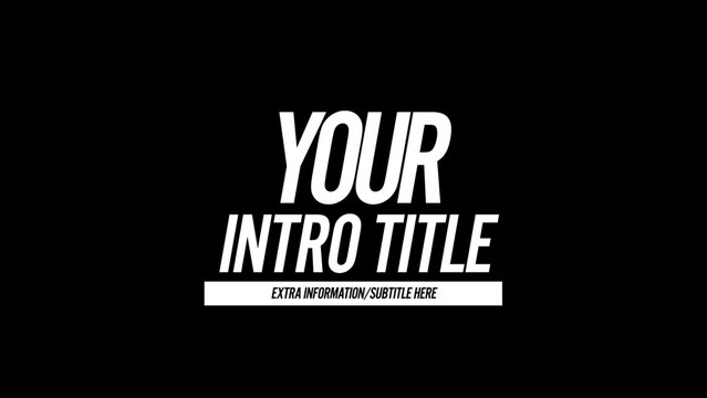 RGB Glitch Epic Title & Subtitle Intro Opener