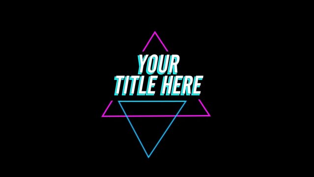 Glitch RGB Modern Neon Title Intro