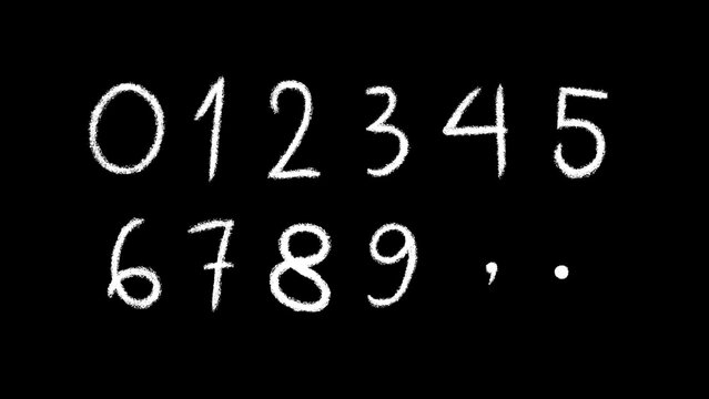 Animated Numbers Hand Drawn Scribble Pack