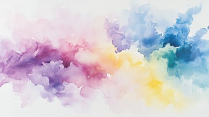 Fototapeta premium Vibrant pastel watercolor abstract with gentle flow and soft edges creating a serene artistic backdrop for creative expression