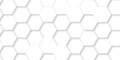 Fototapeta premium Vector white hexagonal background. Luxury White Pattern. wallpaper Illustration. Futuristic abstract honeycomb mosaic white background. geometric mesh cell texture. modern futuristic wallpaper. 