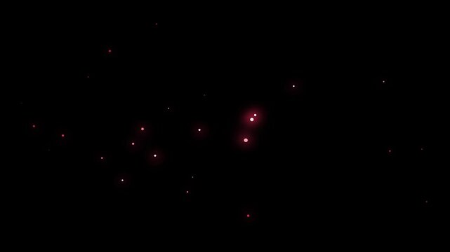 Dot particle motion on black background, splatter, swirl, flake, glittering, overlay, particle, confetti, cosmos, fairy, flare, loop, smooth
