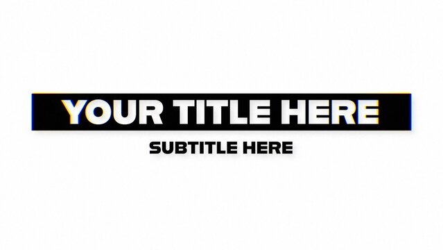 Black on White Kinetic Typography Title Intro
