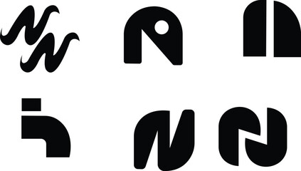 Set of icons, Design silhouette illustration 