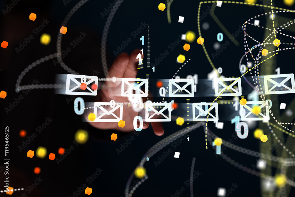 Poster Mail Communication Connection message to mailing