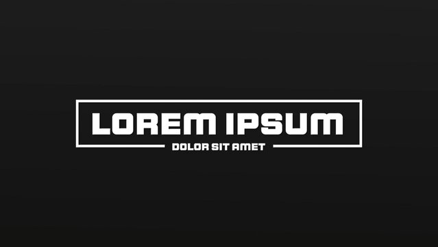 Kinetic Typography Modern Black & White Title Intro