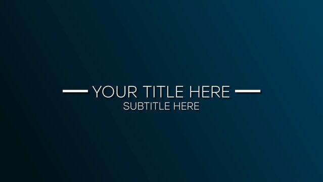 Kinetic Typography Modern Corporate Title Intro