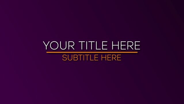 Kinetic Typography Clean Title Intro
