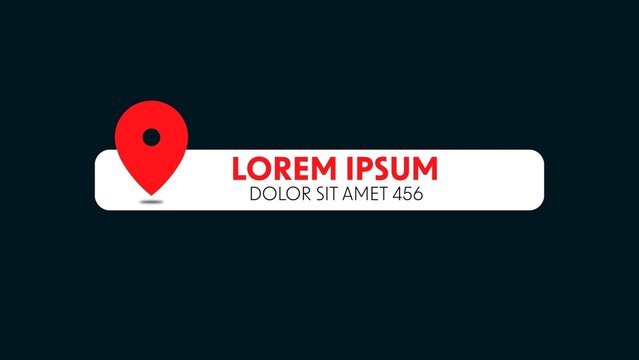 Modern Clean Location Pop Up Title