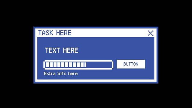 Digital Computer Old School Loading Pop Up