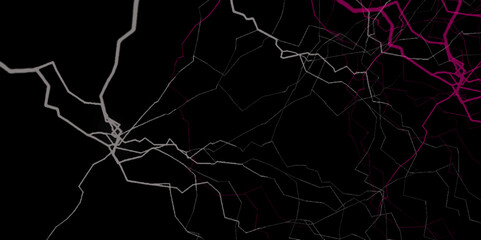 Black marble texture background, abstract marble texture. Dark textured leather wall with vintage grunge pattern .Tele photo of a distant branched lightning bolt at night .
