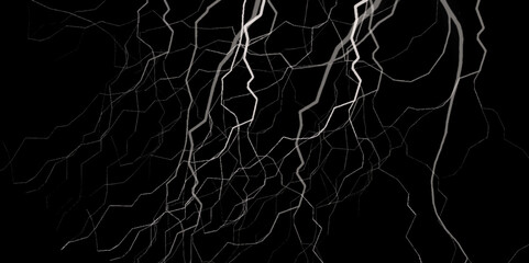 Black marble texture background, abstract marble texture. Dark textured leather wall with vintage grunge pattern .Tele photo of a distant branched lightning bolt at night .
