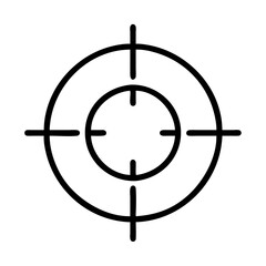 fps crosshair icon, fps crosshair line art - simple line art of fps crosshair, perfect for fps crosshair logos and icons and themed design 