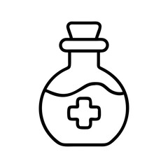 gamer s health potion icon, gamer s health potion line art - simple line art of gamer s health potion, perfect for gamer s health potion logos and icons and themed design 