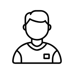 player avatar icon, player avatar line art - simple line art of player avatar, perfect for player avatar logos and icons and themed design 