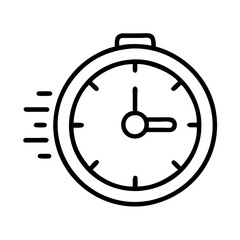 speedrun clock icon, speedrun clock line art - simple line art of speedrun clock, perfect for speedrun clock logos and icons and themed design 