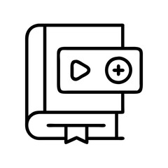 video game tutorial icon icon, video game tutorial icon line art - simple line art of video game tutorial icon, perfect for video game tutorial icon logos and icons and themed design 