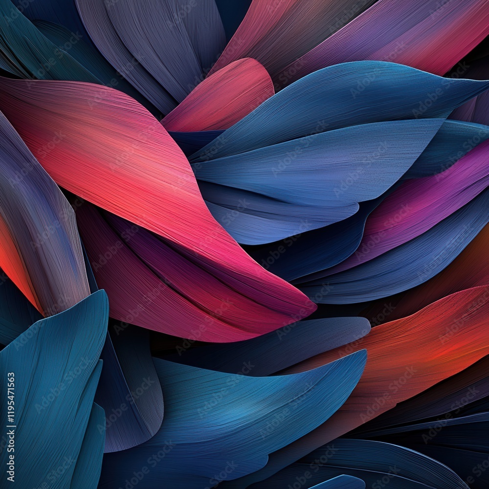 Poster dynamic abstract shards overlapping with glowing effects digital art modern design colorful environm