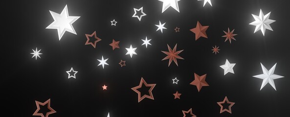 A Shower of Golden Stars: Captivating 3D Illustration Takes You to a Celestial Realm