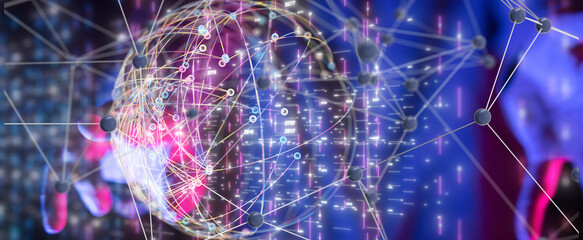 conference Digital Network and data concept 3d