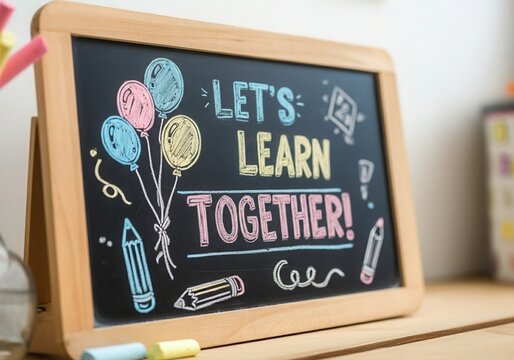 Blackboard displays the message let's learn together, encouraging a collaborative approach to education