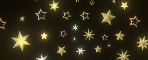 XMAS Stars - golden stars -