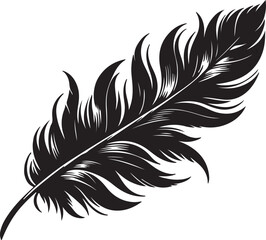 Obraz premium Boho Bird Feather Vector Silhouette Design