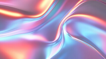 Naklejka premium Dynamic light trails create an immersive neon abstract landscape with vivid colors and smooth gradients for a futuristic atmosphere