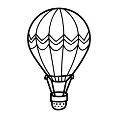 Obraz premium Air balloon icon in hand drawn style