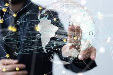Big data visualization. Network connection structure