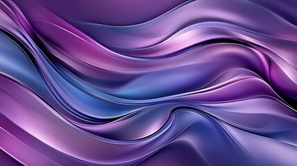 Abstract Purple and Blue Swirling Wave Design