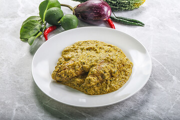 Indian cuisine - pork masala sauce