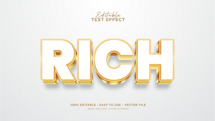 Golden text effect, editable luxury text style effect