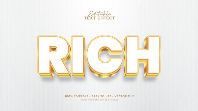 Golden text effect, editable luxury text style effect