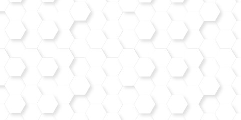 White Hexagonal Background. Luxury White Pattern. wallpaper Illustration. Futuristic abstract honeycomb mosaic white background. geometric mesh cell texture. modern futuristic wallpaper.