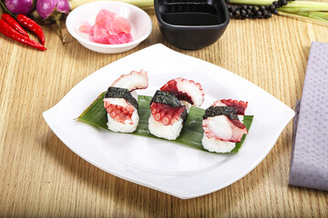 Japanese cuisine - sushi with octopus