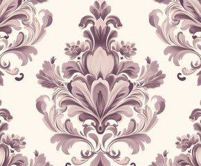 Elegant floral design featuring intricate patterns in soft pink and cream tones