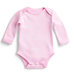 Obraz premium Cute and Comfy Pink Baby Onesie in Photography Against a Clean White Background