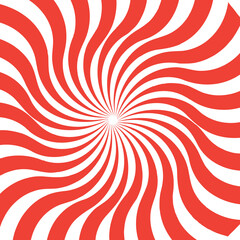 Hypnotic Red and White Swirl Pattern