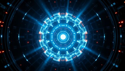 Fototapeta premium Futuristic Glowing Cybersecurity Backgrounds with High-Tech Circuit Designs – HD & 4K Generative AI Wallpapers, Generative AI