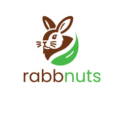 rabbit logo, leaf logo, nature logo