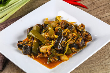 Roasted eel with lemongrass and sauce