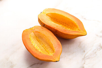 Ripe sweet tropical exotic papaya