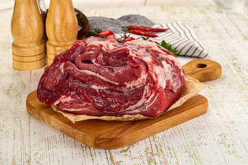 Raw beef meat for cooking