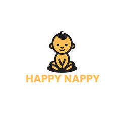 Fototapeta premium baby logo parent logo happy baby logo