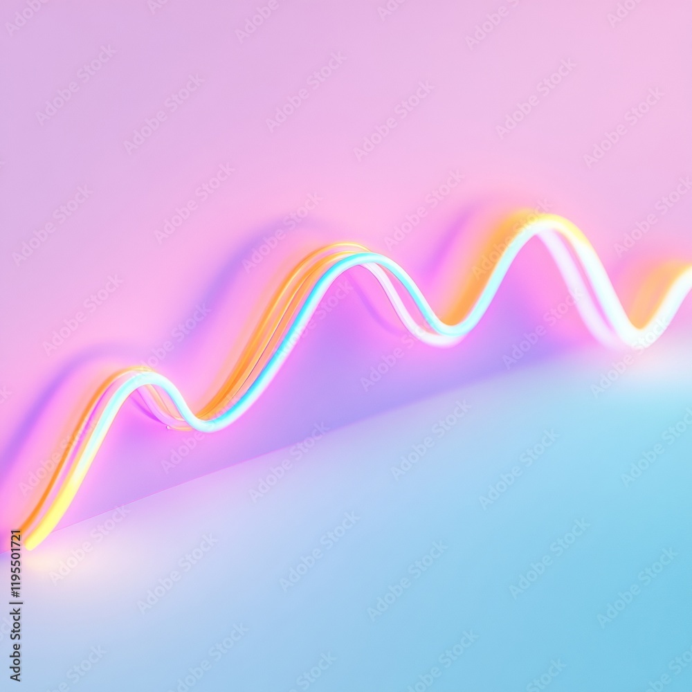 Leinwandbilder abstract pastel gradient chart lines on minimal background