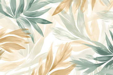 Tropical background with vintage leaves